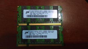 Memorias RAM DDR2 2GB para laptop