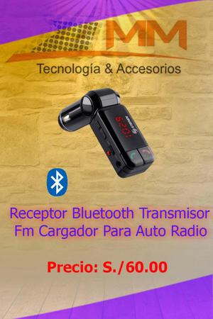 Receptor Bluetooth Transmisor Fm Cargador Para Auto Radio
