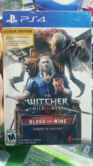 The Witcher 3 Wild Hunt Blood And Wine ps4 nuevo sellado