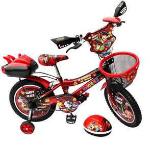 Bicicleta Para Niño De Metal Aro 16 Diseño Angry Birds