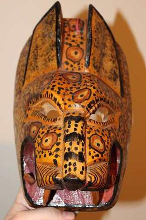 Artesanía Mascara Leopardo Guatemala