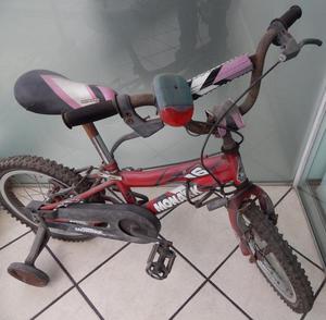 Bicicleta Monark Para Niño Color Rojo