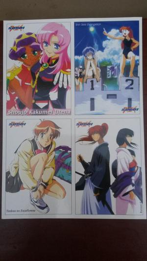 Cards de manga y anime 4 en 1