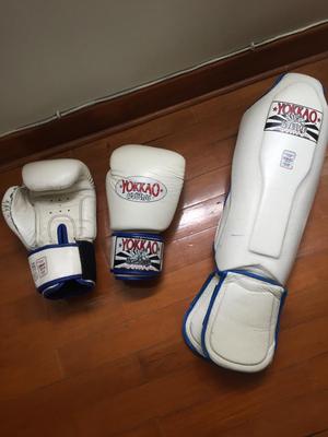 Guantes 12 Oz Y Canilleras M Yokkao