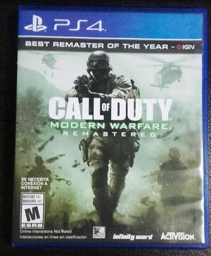 Vendo Cod Modern Warfare Remast. Ps4