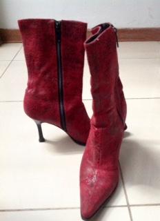 botas rojas excelente estado