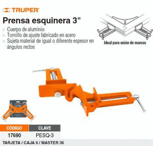 Prensa esquinera profesional de aluminio 3'' Truper PESQ3