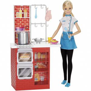 Remato Barbie chef en caja con todos sus accesorios