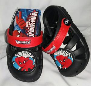 Lindos Crocs Nuevos Spiderman T23 Y 25