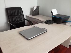Lindo y amplio escritorio de oficina en L melamina