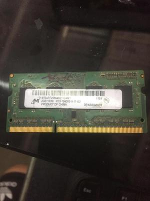 MEMORIA RAM DDR3 2GB PARA LAPTOP