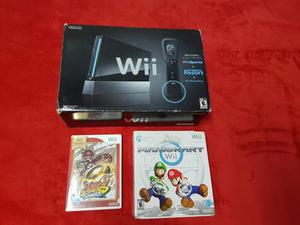 Nintendo Wii Negro con 4 Juegos