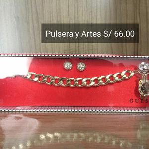 Pulsera Y Aretes Guess - 100% Originales