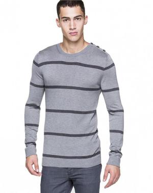 Sweater Benetton Moda Color Plomo Talla Xl A MITAD DE PRECIO