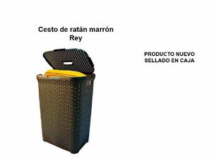 Cesto De Ratán Marrón Rey-producto Nuevo