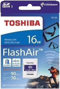 Toshiba Wifi Tarjeta Sd 16gb Sdhc Sdxc Class 10 U3 Flashair