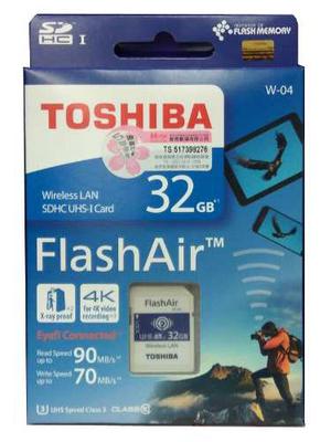 Toshiba Wifi Tarjeta Sd 32gb Sdhc Sdxc Class 10 U3 Flashair