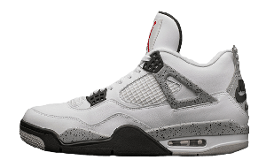 Zapatillas Nike Air Jordan Retro 4 White Cement Blanco/Nuevo