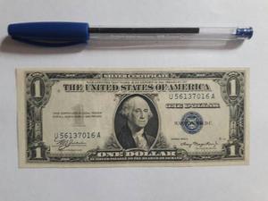 Billete 1 Dolar De : Sello Azul ¡único!