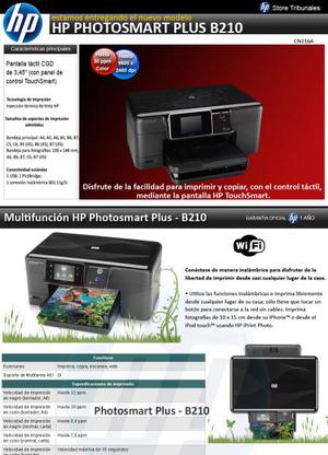 Multifuncional Wireless HP Photosmart Plus B210A con