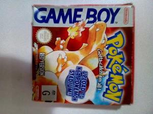 Nintendo Game Boy Pokemon Red Caja Y Folleto