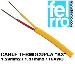 Cable Extension Termocupla Kx 1par X 1.29mm2