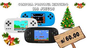 Consola Portatil Retro Nintendo Con 168 Juegos