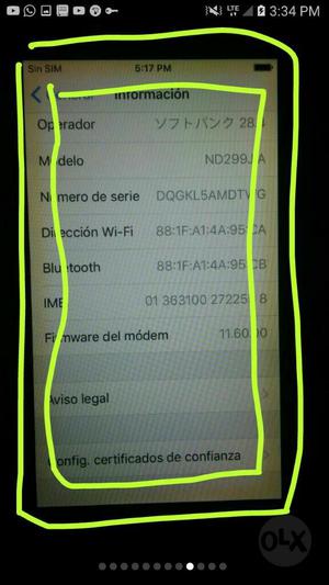 iPhone 5 32 Gb Libre Icloud