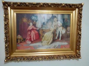 19th Century Gold Framed Roma Painting