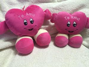 2 Peluches en Forma de Corazon