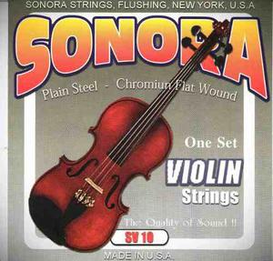 Set De Cuerdas Para Violin Sonora Sv10 Madein U.s.a New York