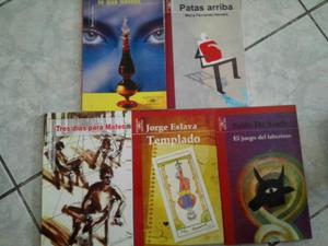 5 Libros juveniles editorial Alfaguara serie roja usados