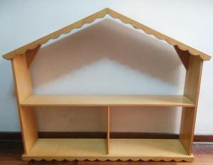Repisa Librero de Pino Oregon Modelo casita / Mueble