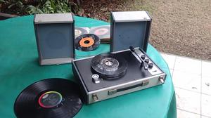 Tocadiscos portatil stereo vintage, completo