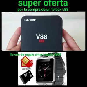 Tv Box V88 Super Oferta Llevate De Regalo Smart Watch Dz09