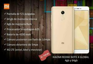 Xiaomi Redmi Note 4 Sellado 4gb Y 64gb