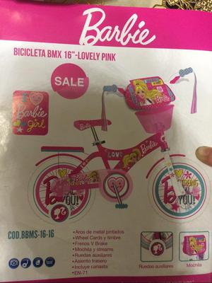 Bicicleta Barbie original Aro 16 Nueva