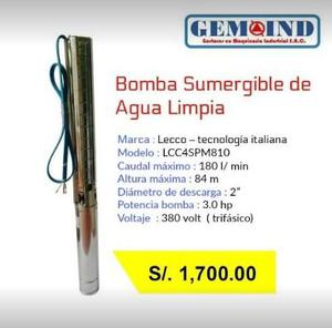 Bomba Sumergible de Agua Limpia 3.0 HP Trifasica