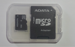 Memoria Flash micro SDHC Adata 4GB Adaptador
