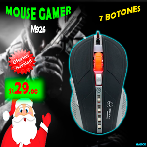 MOUSE GAMER 7 BOTONES RETROILUMINADO M926