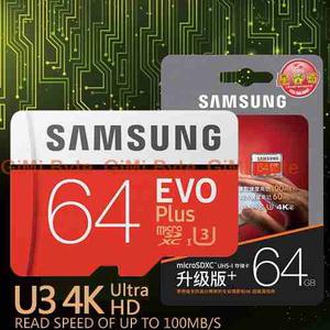 Tarjeta Micro Sd Samsung Evo Plus 64 Gb 100 Mb U3 4k