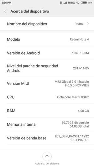 Vendo Xiaomi Redmi Note 4 Global
