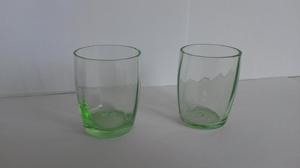 2 copas miniatura verde