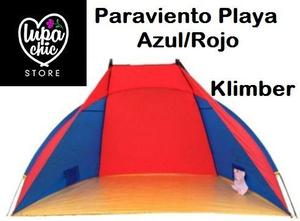 Paraviento Playa Azul/rojo Klimber Camping