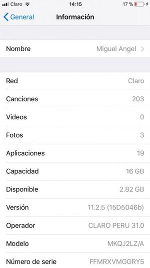 iPhone 6S de 16Gb con Detalle