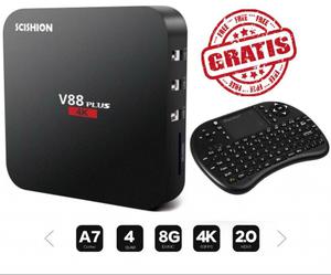 Smart Tv Box Hd V88 Plus Ram2Gb Rom8Gb Expandible 500Gb