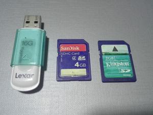 USB 16GB LEXAR TARJETA MEMORIA 4GB SANDISK TARJETA MEMORIA