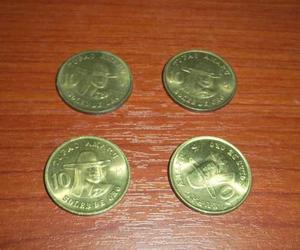 Monedas Antiguas 1 Y 5 Centavos  Y 10 Soles De Oro
