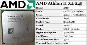 AMD ATHLON II XGHZ AM2 AM3 Reemplaza Sempron