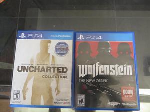Se vende Uncharted Colection y Wolfenstein new order